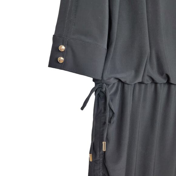 White House Black Market Black Convertible Drawstring Mini Dress - Size XS - Picture 7 of 11